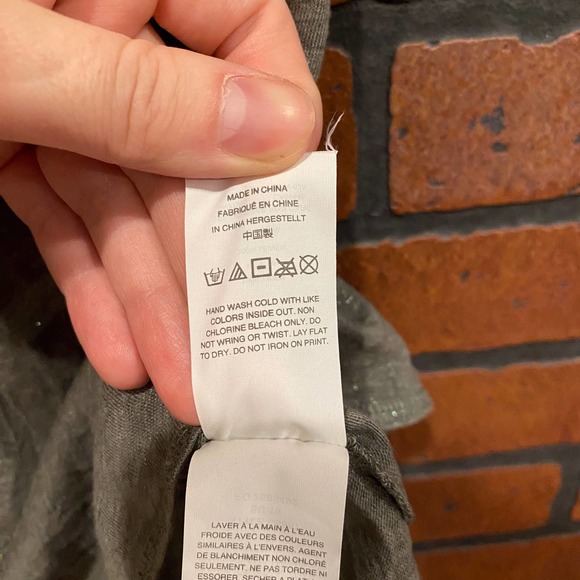 J Crew Lot: 100% Linen Gray Tank & Blue Pocket V neck Tee Size XXS - Picture 12 of 14